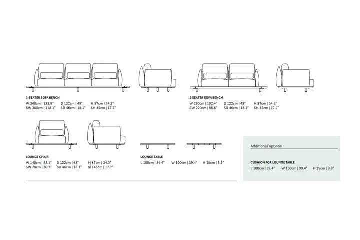 Bora – Luxe Sofa Loungeset + Tafel (Grijs)