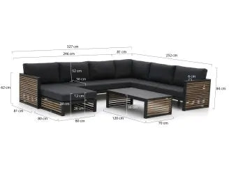 Bellagio Cadora hoek loungeset 4-delig rechts