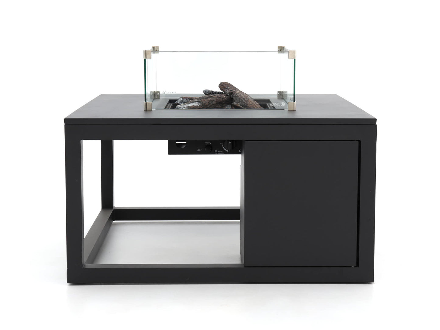 Bellagio 100cm hoek loungeset met vuurtafel 4-delig