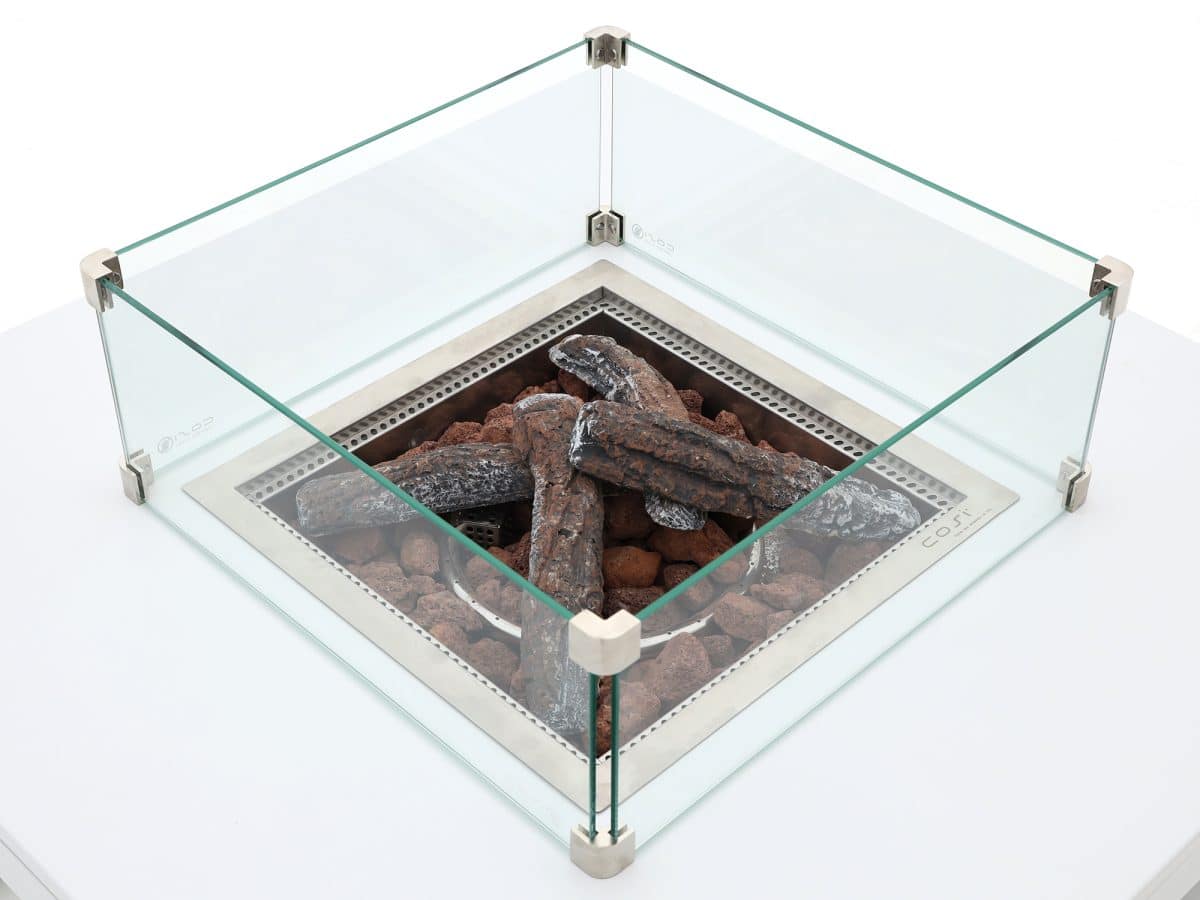 Bellagio Loungeset met Vuurtafel (Grijs)