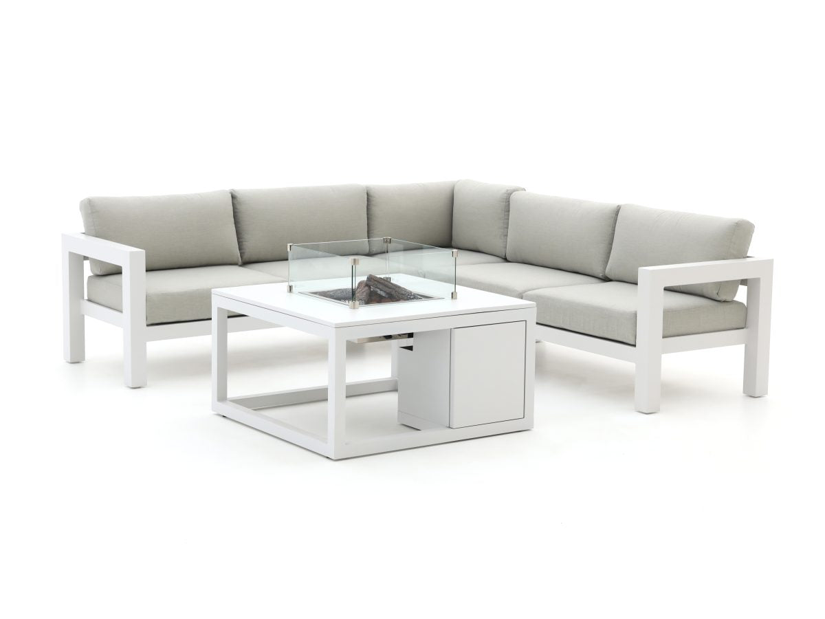 Bellagio Loungeset met Vuurtafel (Grijs)