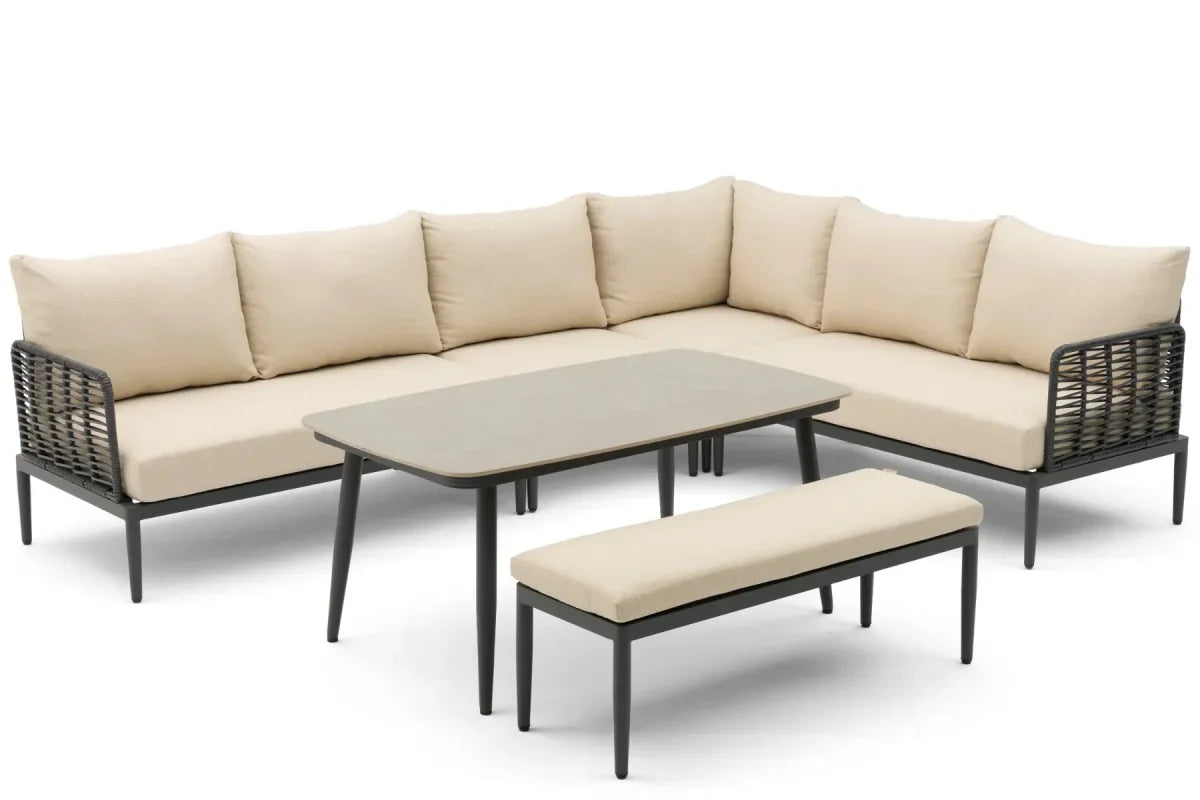 Coco Ibiza – Hoek Loungeset met tafel (Beige)