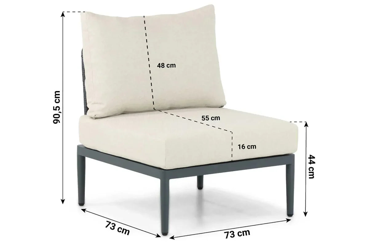 Coco Ibiza – Hoek Loungeset met tafel (Beige)