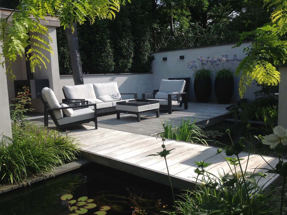 Bellagio stoel loungeset met vuurtafel 5-delig