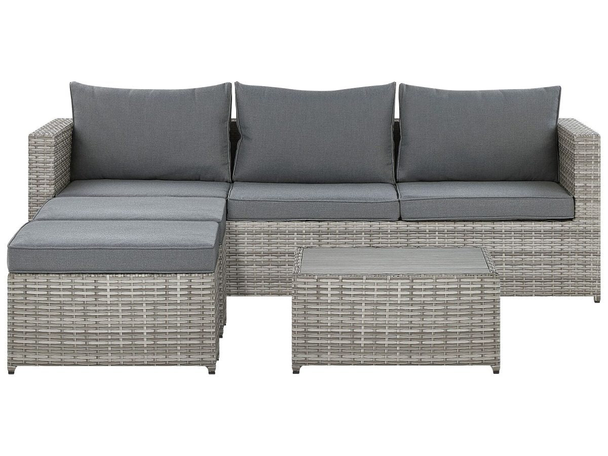 Sabbia Tuin hoekloungeset met tafel 5-zitter (Grijs)