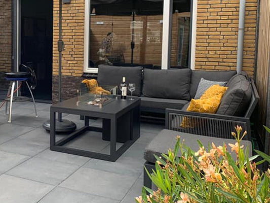 Manifesto Alzano hoek loungeset 4-delig (Zwart)
