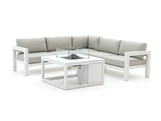Bellagio Loungeset met Vuurtafel (Grijs)