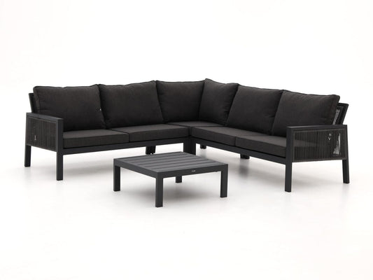 Manifesto Alzano hoek loungeset 4-delig (Zwart)
